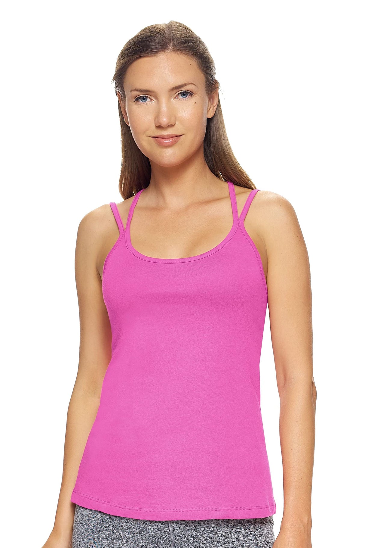 Expert Brand USA-Made Women's MoCA Cotton Blend Strappy Cami