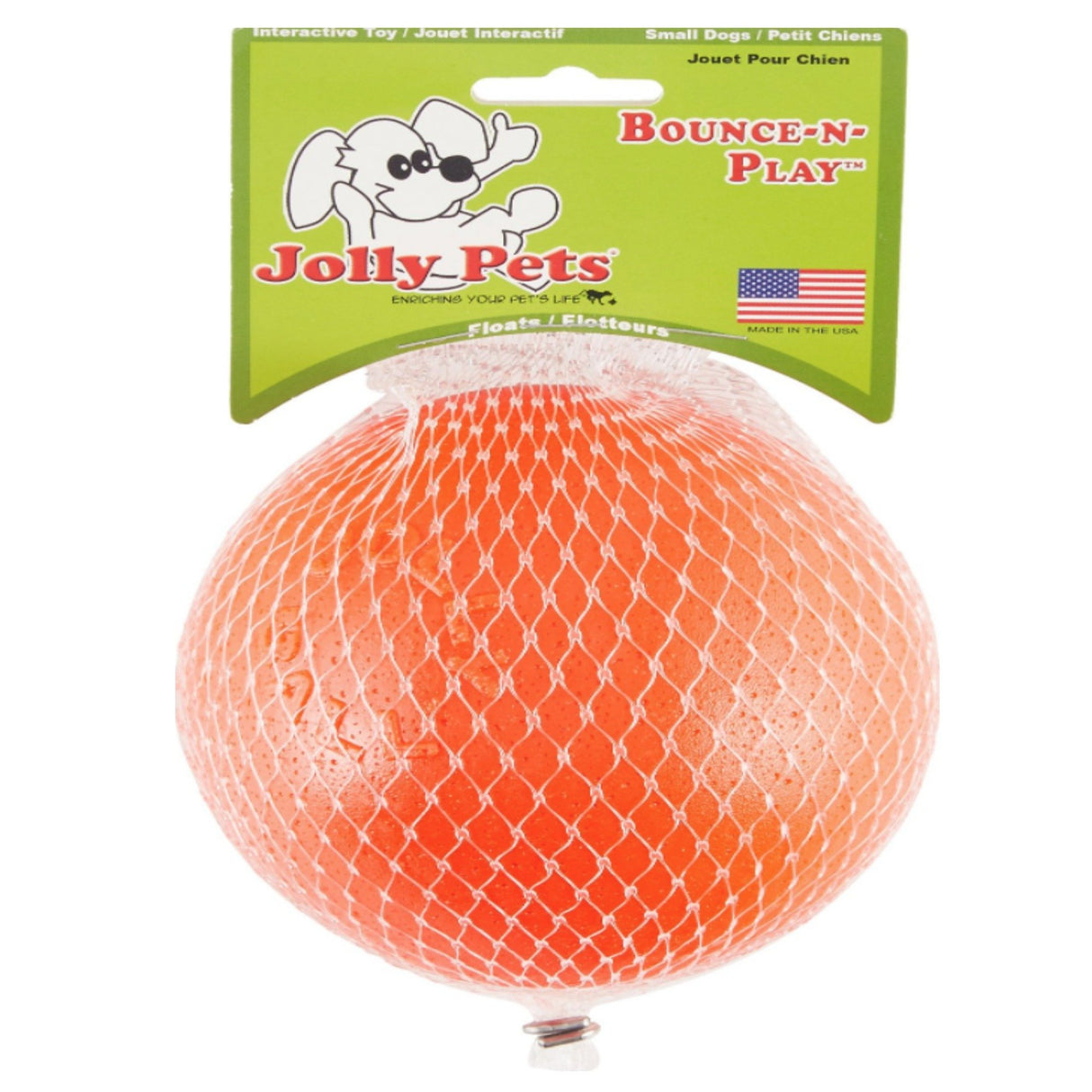 Jolly Pets Bounce-n-Play Dog Toy Ball, 6 Inches, Pink, 6 Inches/Medium (2506 PK)