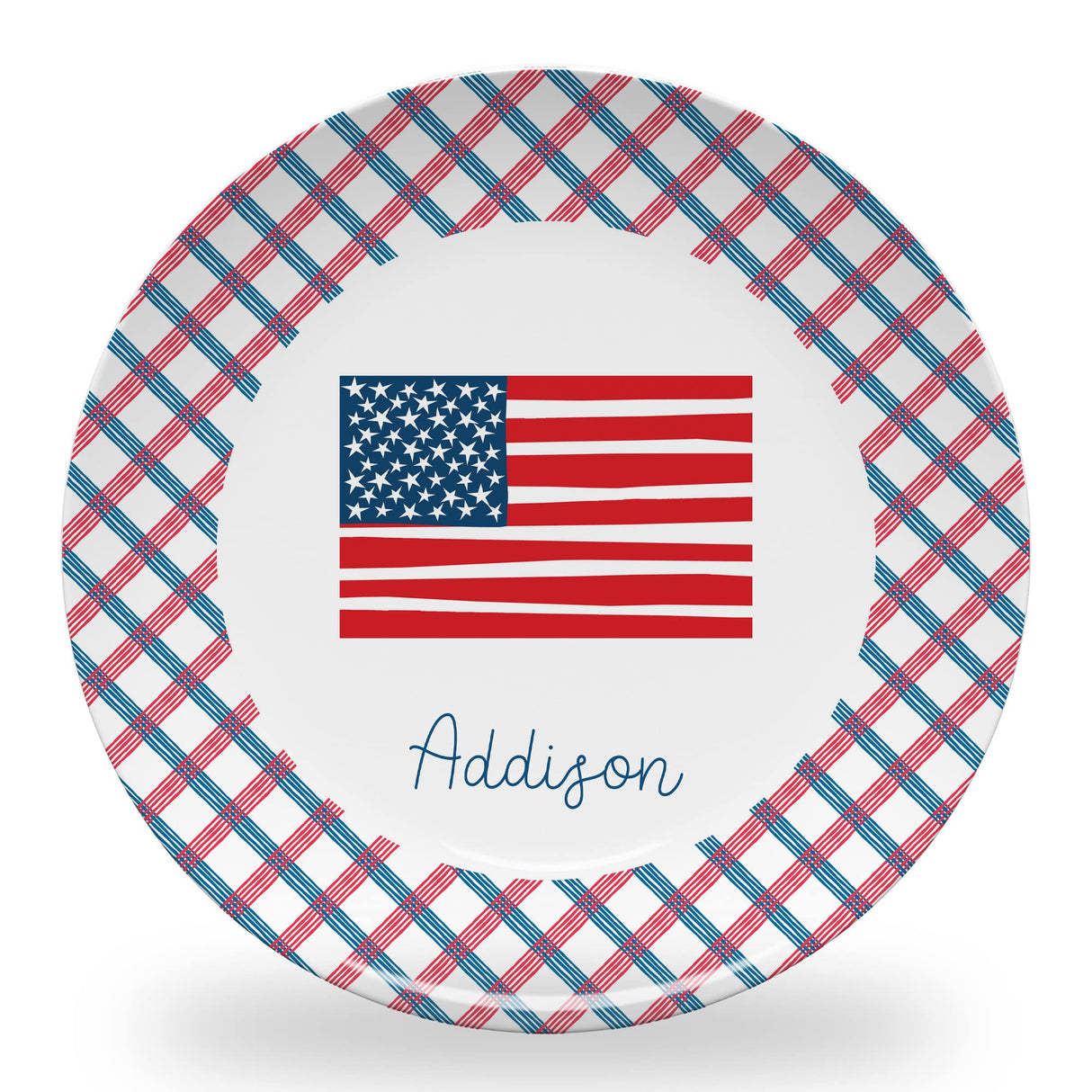 Tiny Expressions - Personalized Holiday Plates for Kids with Customized Name | BPA Free | Dishwasher Safe | Made in the USA (Christmas Plate)