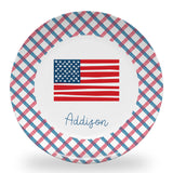 Tiny Expressions - Personalized Holiday Plates for Kids with Customized Name | BPA Free | Dishwasher Safe | Made in the USA (Christmas Plate)