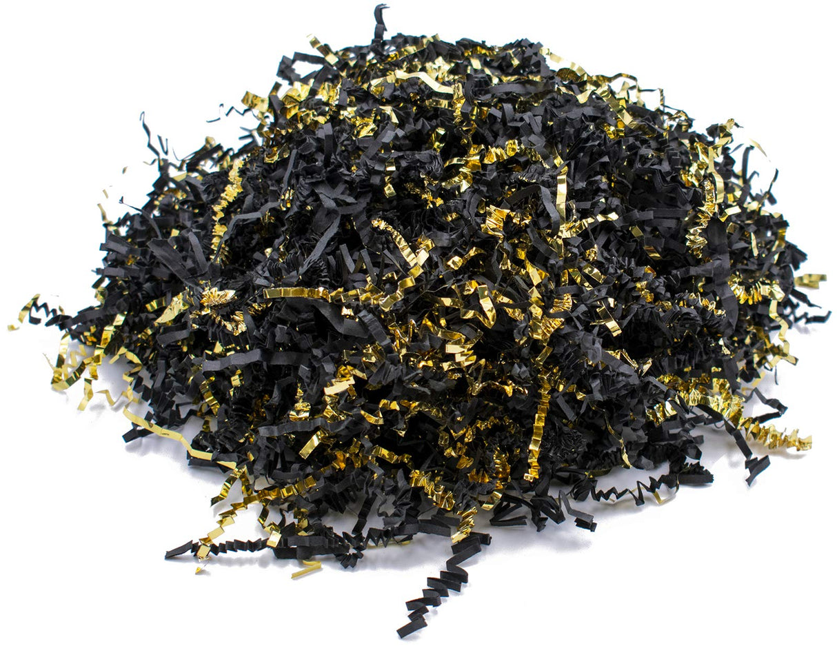 Stephanie Imports Made In USA 3-Ply Crinkle Cut Shredded Paper 2 lbs (Red & Green Christmas Mix)