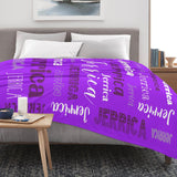 Custom Blanket with Name, Soft Cozy Personalized Name Blankets for Kids, Girls, Boys, Adults, Customized Christmas Blanket for Women, Men, Newborn, New Mom, Red Colors, Made in USA