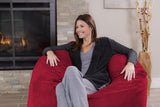 Chill Sack Bean Bag Chair: Giant 4' Memory Foam Furniture Bean Bag - Big Sofa with Soft Micro Fiber Cover - Black