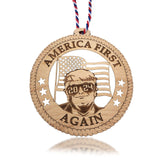2024 Donald Trump Ornaments - I'll Be Back Wooden Decor - USA Made Christmas Ornament - Patriotic Decorations for American Constitutional Patriots - Wood Gift for Home, Office, Car