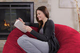 Chill Sack Bean Bag Chair: Giant 5' Memory Foam Furniture Bean Bag - Big Sofa with Soft Micro Fiber Cover - Black