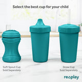 Re-Play Made in USA 10 Oz. Sippy Cups for Toddlers, Pack of 4 - Reusable Spill Proof Cups for Kids, Dishwasher/Microwave Safe - Hard Spout Sippy Cups for Toddlers 3.13" x 6.25", Desert Roses