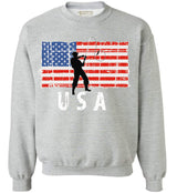 Awkward Styles Fishing USA Crewneck Made in the USA Fishing Sweatshirt for Men Women