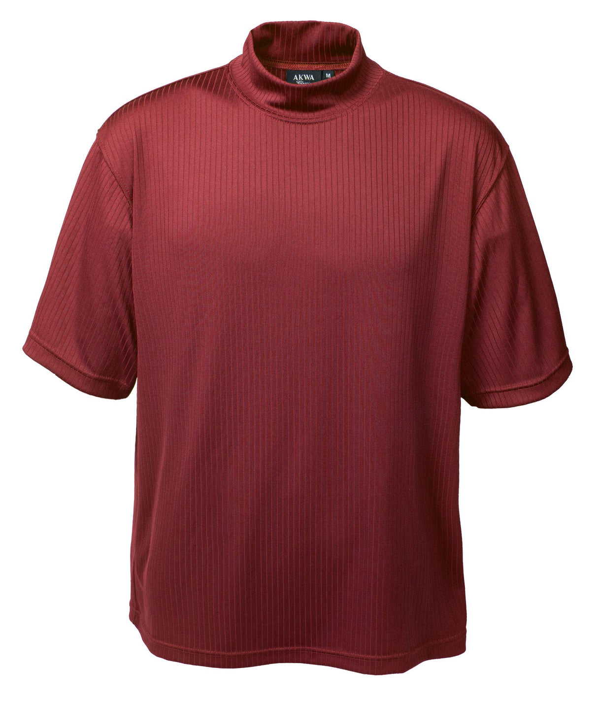 Akwa Men's Short Sleeve Dry Wicking Mock Turtleneck T-Shirt Shirt Made in USA