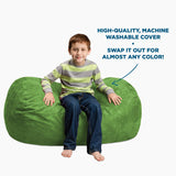 Chill Sack Kid's Memory Foam Bean Bag Lounger, Lime