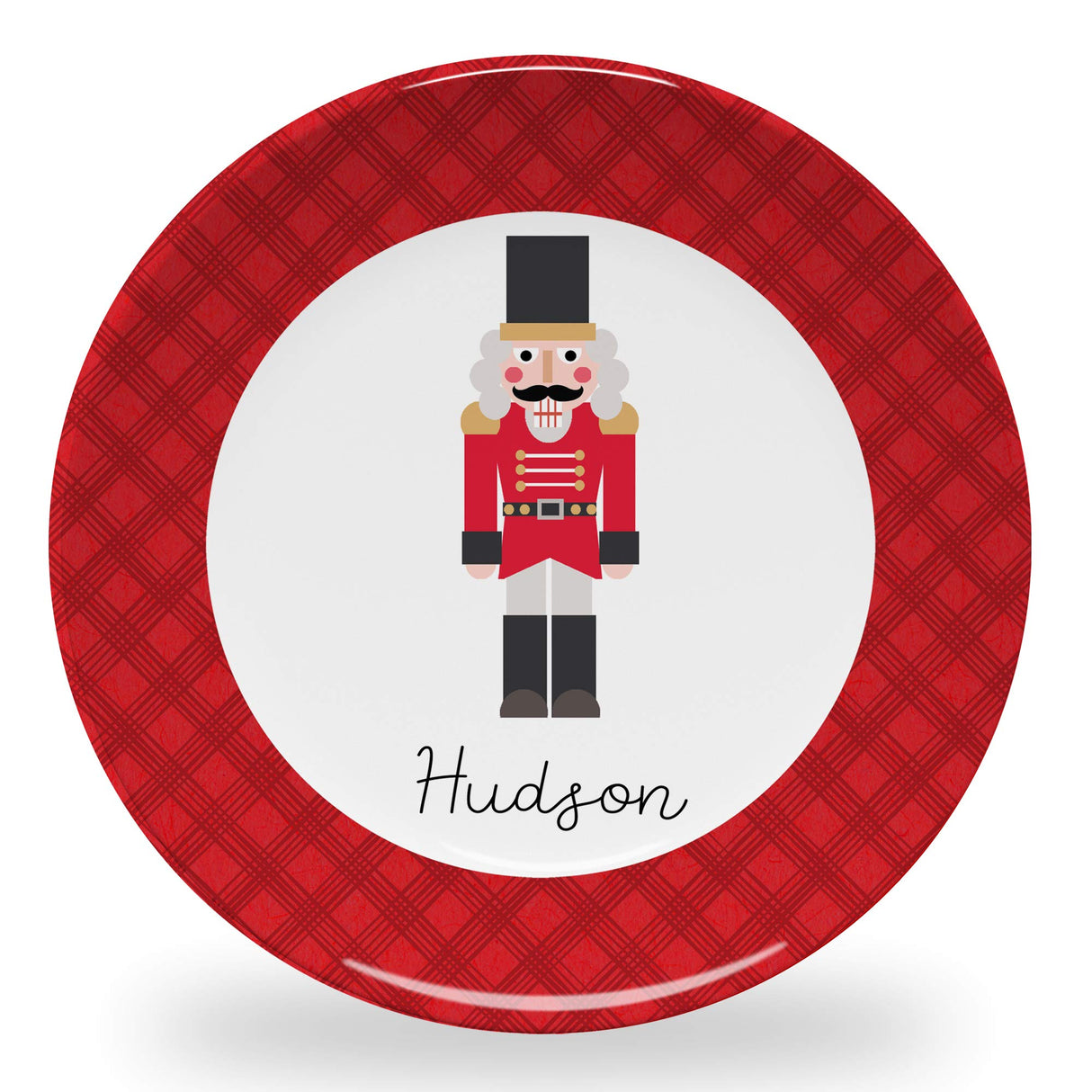 Tiny Expressions - Personalized Holiday Plates for Kids with Customized Name | BPA Free | Dishwasher Safe | Made in the USA (Christmas Plate)