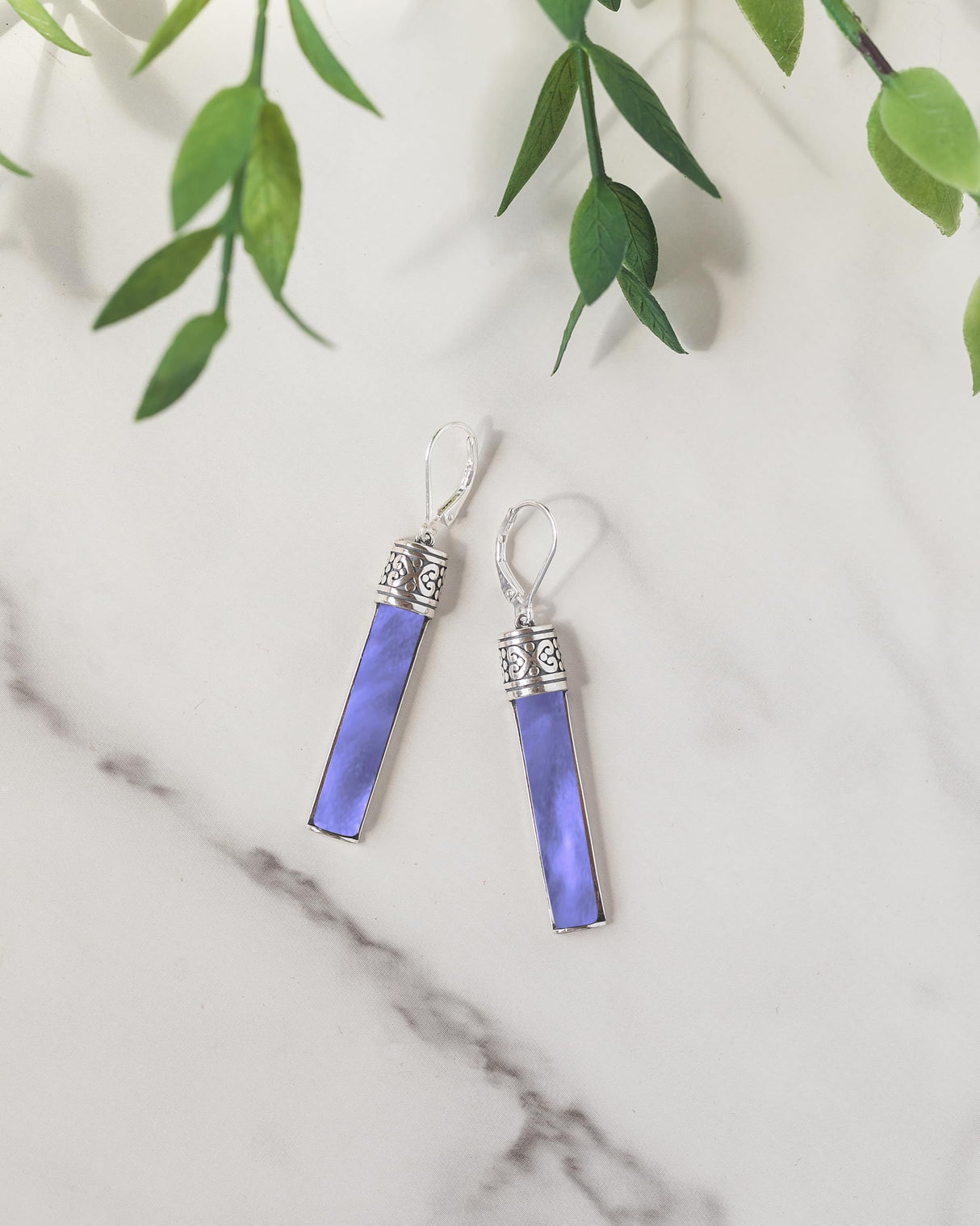 Recycled Antique Bottle and Dishware and Sterling Silver Bottoms Up Lever Back Earrings (Vintage Mason Jar)