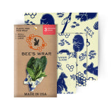 Bee's Wrap Reusable Beeswax Food Wraps Made in The USA, Eco Friendly Beeswax Wraps for Food, Sustainable Food Storage Containers, Organic Cotton Food Wraps, Assorted 3 Pack (S, M, L), Honeycomb