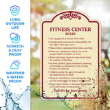 Sigo Signs, Fitness Center Rules Use Equipment at Your Own Risk Décor Sign, Green Light, 12x18 Inches, ACM, Fade Resistant, Made in USA