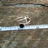Recycled Antique Bottles and Glassware Sterling Silver At The Cross Adjustable Ring (Aqua Vintage Mason Jar)