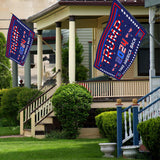 Trump 2024 Flag 3x5 FT Outdoor Made in USA Double Sided 3 Ply, Large Donald Trump Flags 2024 Take America Back Flag, Heavy Duty Trump Garden Banner UV Protection Fade Resistant