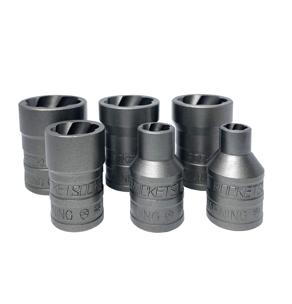 | Made in USA | Extraction Sockets | 6 Individual Sockets, impact grade | Remove frozen, rusted, stripped, rounded-off nuts, bolts & screws | American Drawn Steel