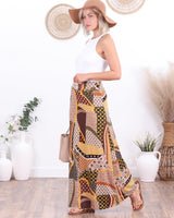 Popana Womens Long Maxi Skirt - Made in USA Long Skirts for Women Trendy - Casual Convertible Sundress Plus Size Maxi Skirt