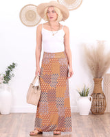 Popana Womens Long Maxi Skirt - Made in USA Long Skirts for Women Trendy - Casual Convertible Sundress Plus Size Maxi Skirt