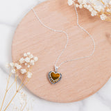 Bottled Up Designs Handmade, Homespun Hearts Necklace, Recycled Vintage Bottles, Sterling Silver, Made in USA, Birthday Gifts, Mothers Day, Women, Anniversary (White 1960s Cold Cream Jar)