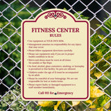 Sigo Signs, Fitness Center Rules Use Equipment at Your Own Risk Décor Sign, Green Light, 12x18 Inches, ACM, Fade Resistant, Made in USA