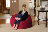 Chill Sack - Bean Bags 3-Feet Memory Foam Bean Bag Chair, Black Micro Suede