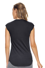 Expert Brand USA-Made Women's MoCA Cotton Blend Cap Sleeve T-Shirt