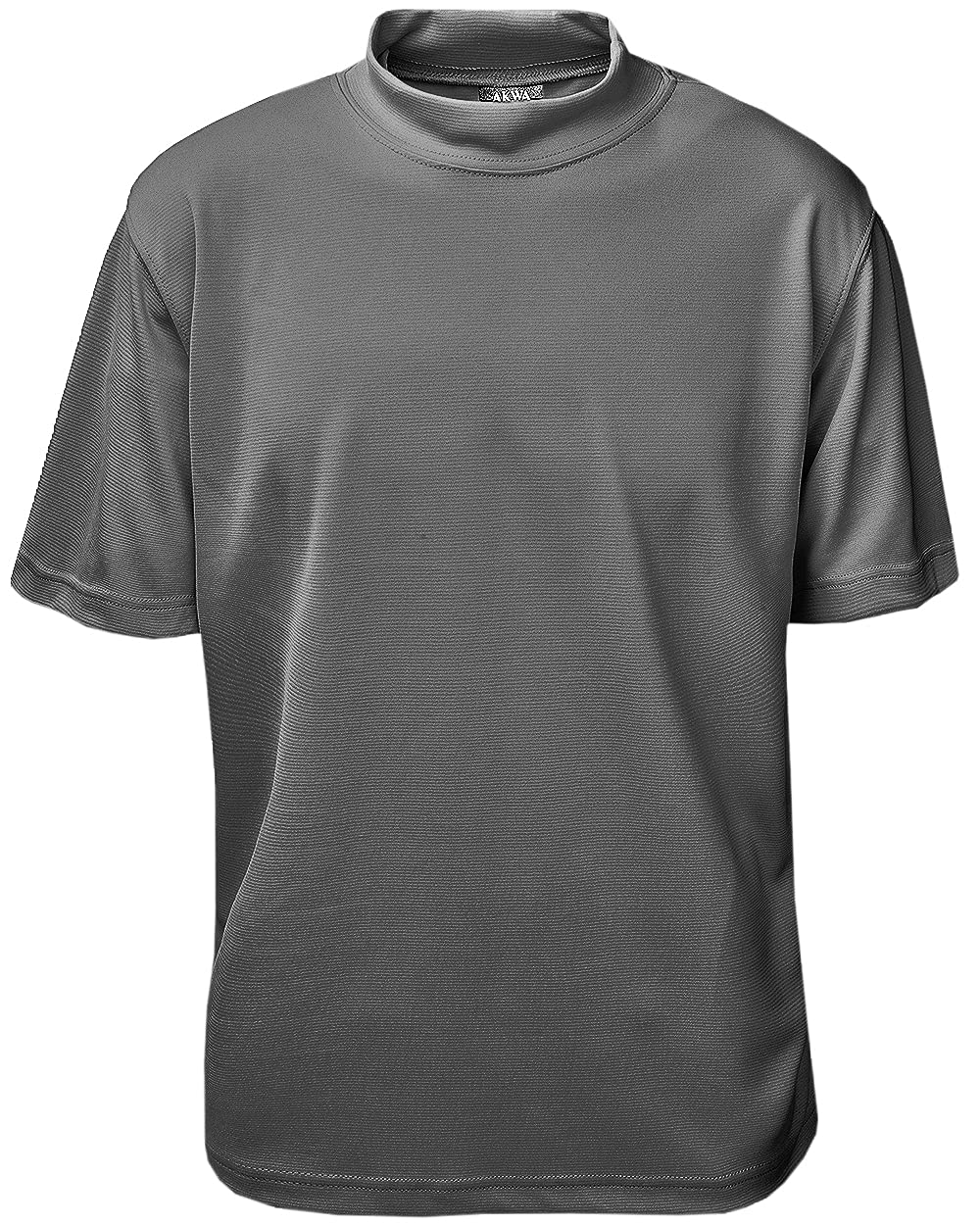 Akwa Men's Moisture Wicking Mock Turtle Tee Made in USA Lightweight Soft T-Shirt Made in USA