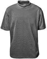 Akwa Men's Moisture Wicking Mock Turtle Tee Made in USA Lightweight Soft T-Shirt Made in USA