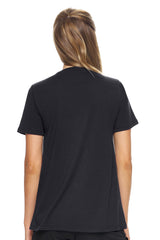 Expert Brand USA-Made Women's MoCA Cotton Blend V Neck T-Shirt