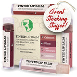 USDA Organic Lip Balm 6-Pack by Earth's Daughter Stocking Stuffers - Fruit Flavors, Beeswax, Coconut Oil, Vitamin E - Best Lip Repair Chapstick for Dry Cracked Lips - Moisturizing Lip Care