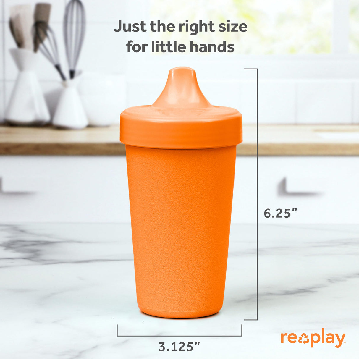 Re-Play Made in USA 10 Oz. Sippy Cups for Toddlers, Pack of 4 - Reusable Spill Proof Cups for Kids, Dishwasher/Microwave Safe - Hard Spout Sippy Cups for Toddlers 3.13" x 6.25", Desert Roses