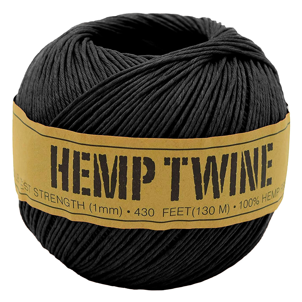 Bean Products Hemp Twine - High Tensile Strength and Durable - Made with 100% Hemp - Perfect for Jewelry, Arts & Crafts, Decoration, Cooking - 0.5MM, 50G/328 Ft. - 8 lb. Test Strength - Natural