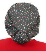 Sparkling EARTH Riley Medical Scrub Caps with Flat Front and Roomy Back - Adjustable Cord Lock Closure - Made in The USA!
