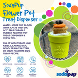 SodaPup Honey Pot – Durable Dog Treat Dispenser & Enrichment Toy Made in USA from Non-Toxic, Pet Safe, Food Safe Natural Rubber Material for Mental Stimulation, Problem Chewing, Calming Nerves, & More