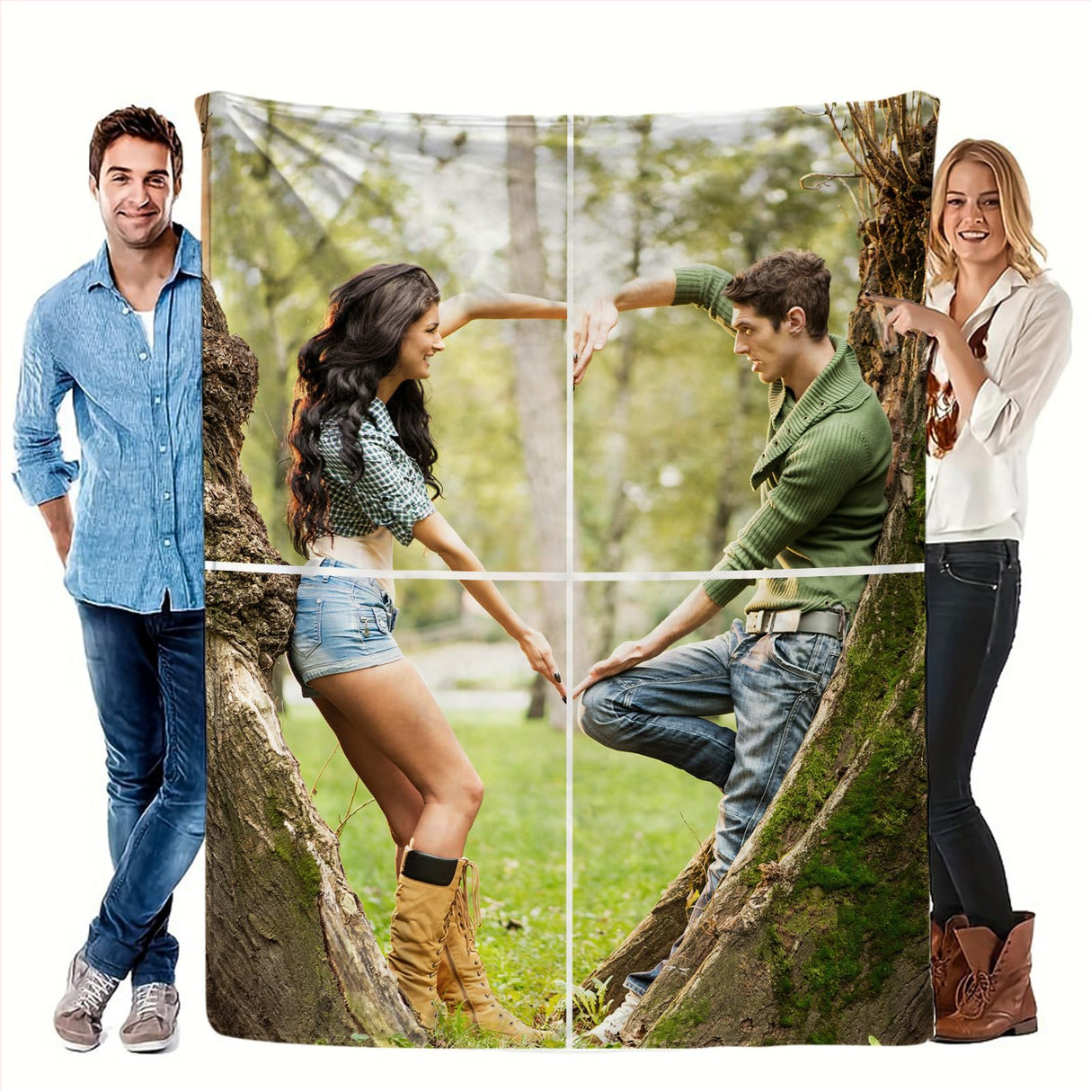 Ships Next Day,Custom Blanket with Picture Made in USA,Personalized Photo Blanket for Family Anniversary Christmas Birthday Halloween Valentines