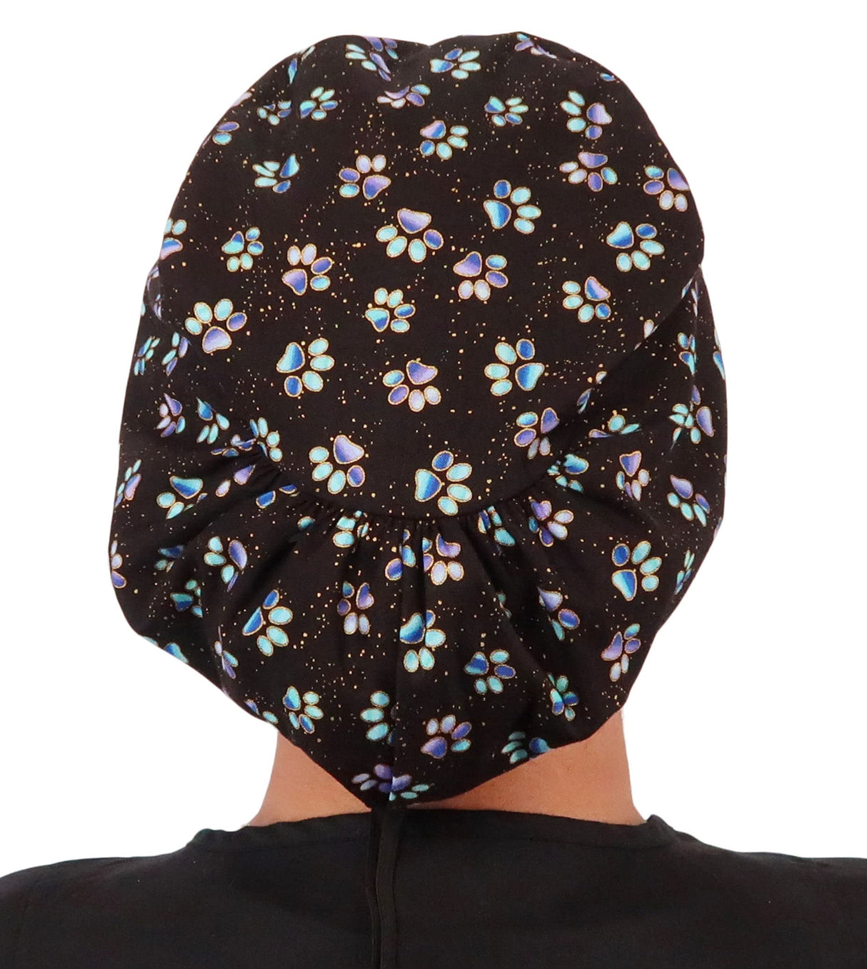 Sparkling EARTH Riley Medical Scrub Caps with Flat Front and Roomy Back - Adjustable Cord Lock Closure - Made in The USA!