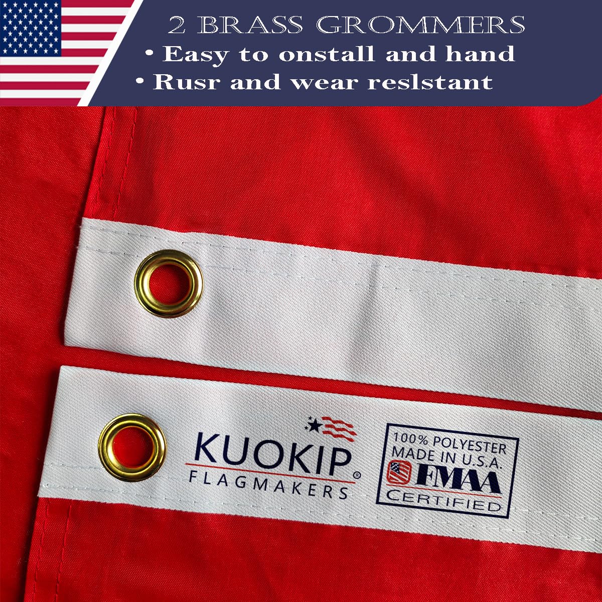 Double Sided Red Trump 2024 Flag 3x5 Made in USA Outdoor Heavy Duty 3 Ply Polyester Trump Take America Back Flag with White Starting Tape and 2 Brass Grommets