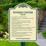 Sigo Signs, Fitness Center Rules Use Equipment at Your Own Risk Décor Sign, Green Light, 12x18 Inches, ACM, Fade Resistant, Made in USA