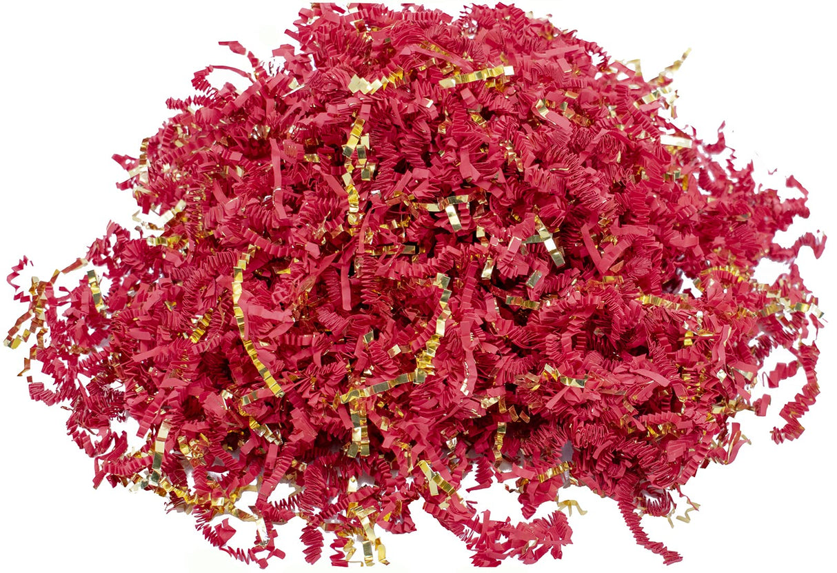 Stephanie Imports Made In USA 3-Ply Crinkle Cut Shredded Paper 2 lbs (Red & Green Christmas Mix)