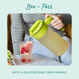 Takeya Patented and Airtight Pitcher Made in the USA, BPA Free Food Grade Tritan Plastic, 2 qt, Avocado