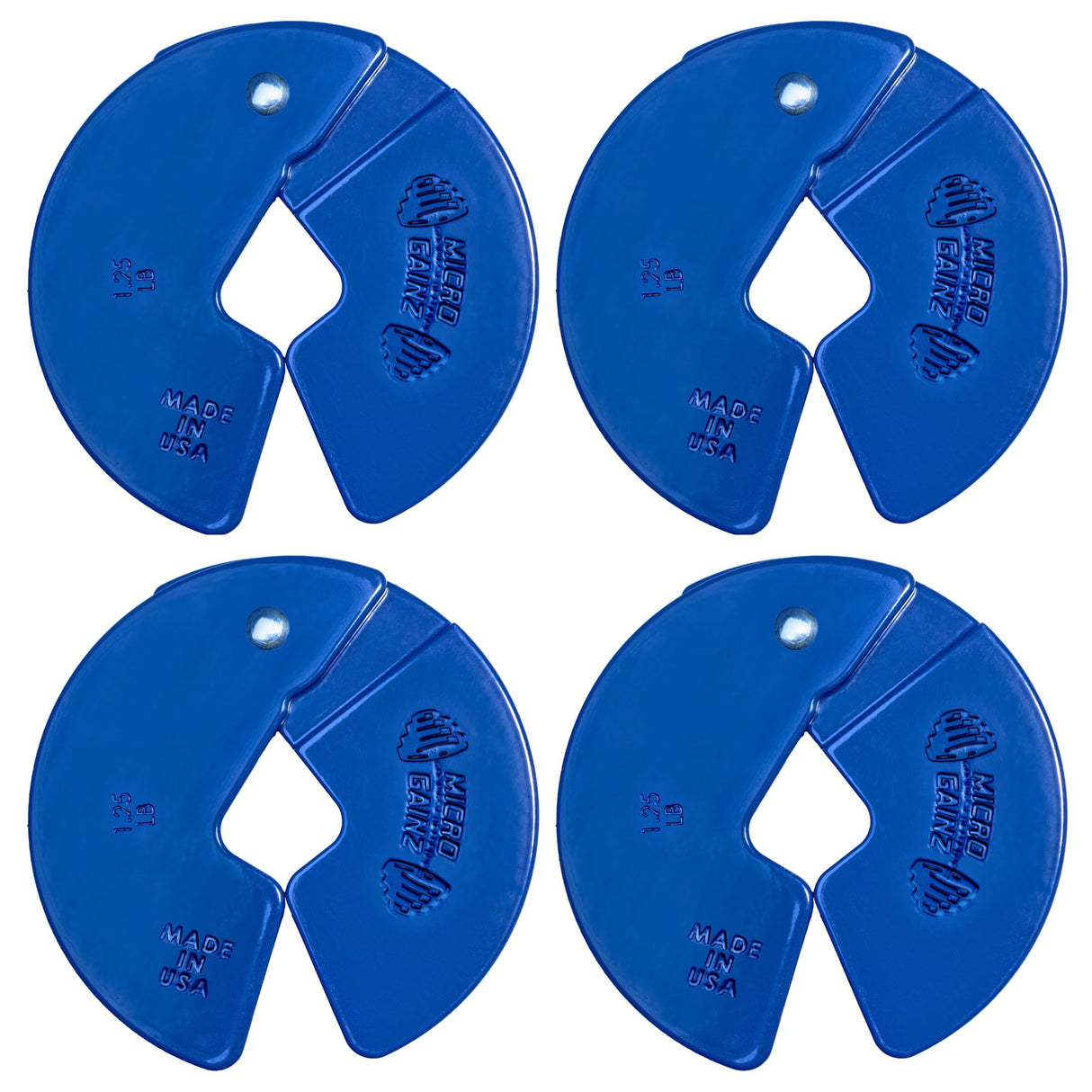 Micro Gainz Dumbbell Fractional 1.25lb Weight Plate, Ideal for Micro Loading, (Choose Color) 4 Piece Fractional Weight Plates, Designed for Dumbbell Training, Made In USA