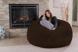 Chill Sack Bean Bag Chair: Giant 5' Memory Foam Furniture Bean Bag - Big Sofa with Soft Micro Fiber Cover - Black