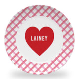 Tiny Expressions - Personalized Holiday Plates for Kids with Customized Name | BPA Free | Dishwasher Safe | Made in the USA (Christmas Plate)