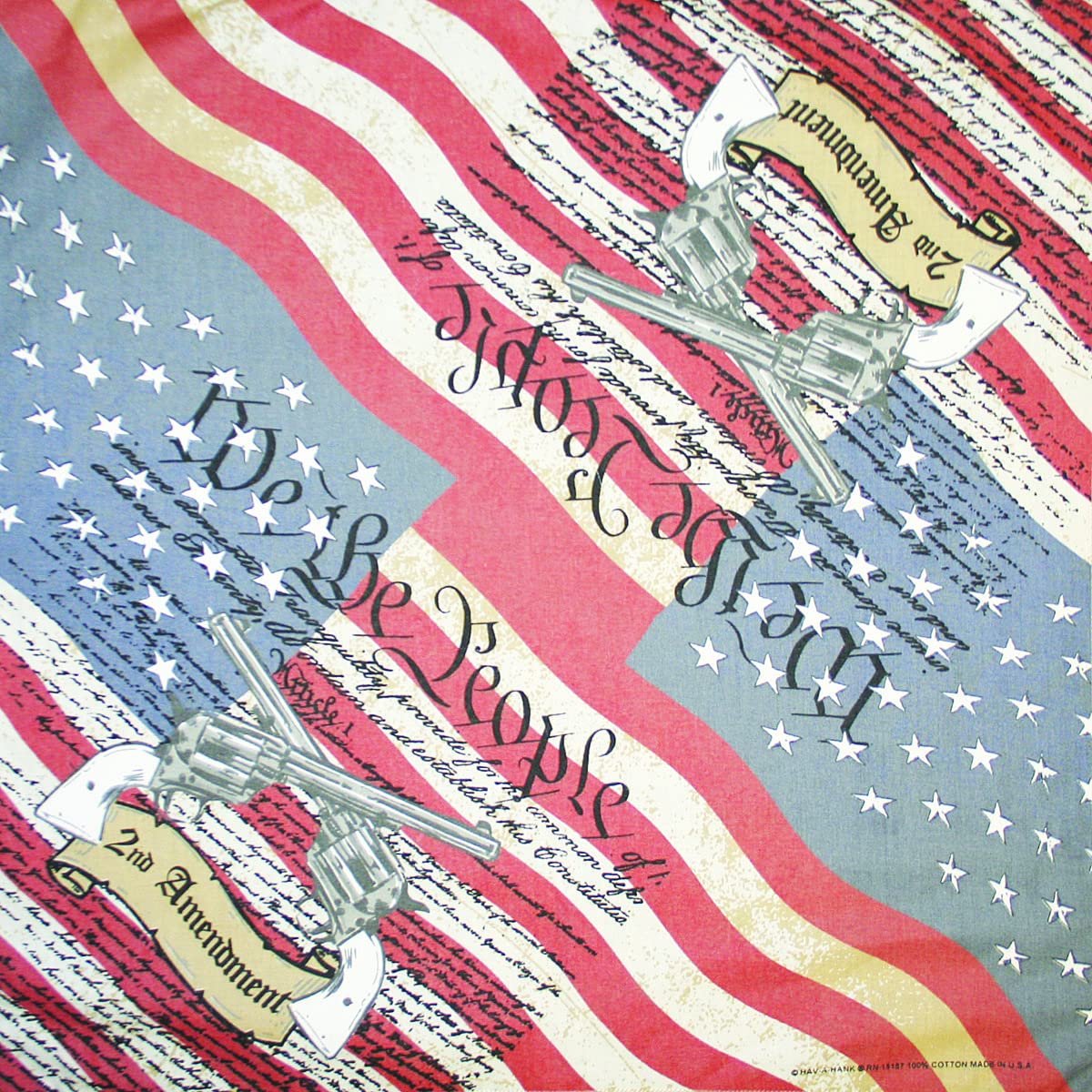 B53 100% Cotton Paisley Bandanas Made in the USA - Stylish Headband, Handkerchief, Scarf - 21 inch x 21 inch