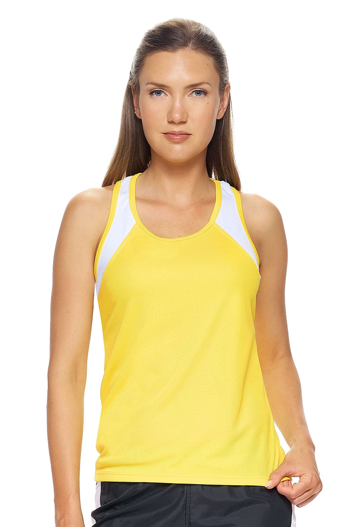 Expert Brand USA-Made Women's Oxymesh Dry Fit Sleeveless Tank Top Athletic Shirt