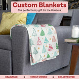 Custom Christmas Blankets - Family Photo Christmas Throw Blanket for Couch - Cozy Christmas Decor - Soft & Warm Fleece Picture Blankets - Personalized Gifts (Sherpa - 50x60)