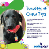 SodaPup Hot Dog – Durable Dog Chew Toy Made in USA from Non-Toxic, Pet Safe, Food Safe Nylon Material for Mental Stimulation, Clean Teeth, Fresh Breath, Problem Chewing, Calming Nerves, & More