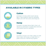Bean Products Yoga Bolster - Made In The USA With Eco Friendly Materials - Round or Rectangular Support Cushions That Elevate Your Practice - Natural Cotton or Organic Hemp Cover