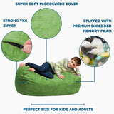 Chill Sack Kid's Memory Foam Bean Bag Lounger, Lime