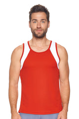 Expert Brand USA-Made Men's Oxymesh Dry Fit Athletic Tank Top Muscle Shirt